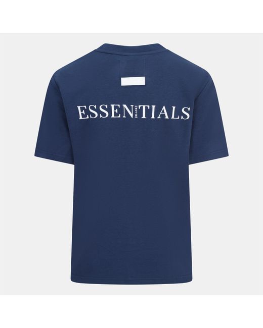 Blank Essentials Blue Blank E Core Puff Print T-Shirt Ladies