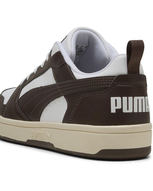 PUMA White Rebound Low-Top Trainers for men