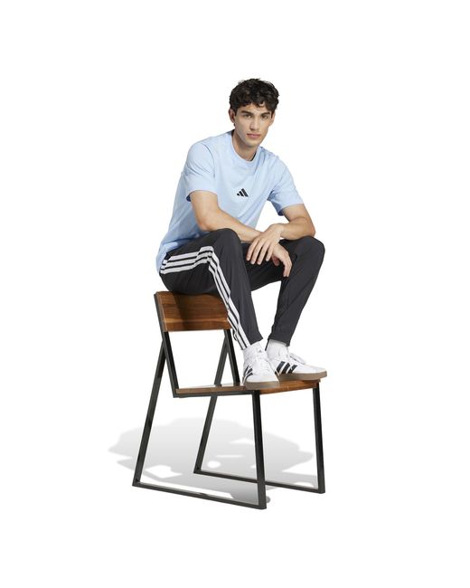 Adidas Blue Graphic Logo T-Shirt for men