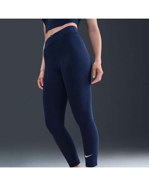 Nike Blue Sportswear Classic High-Waisted 7/8 Leggings