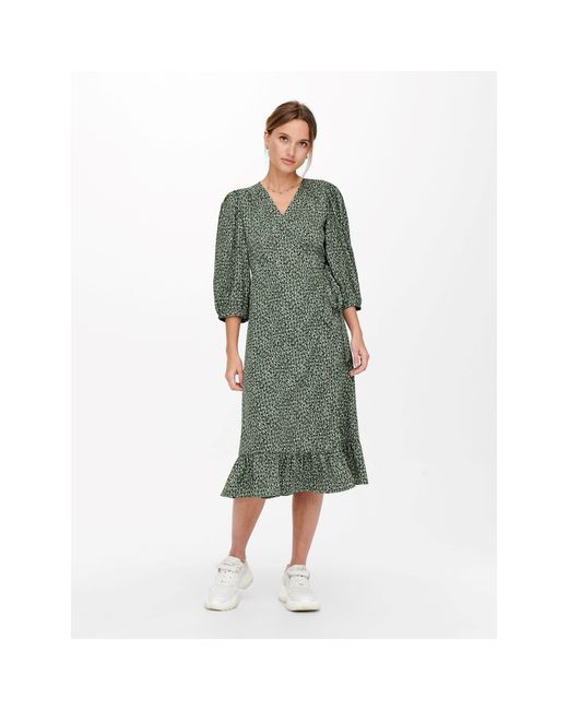 ONLY Green Olivia Wrap Dress