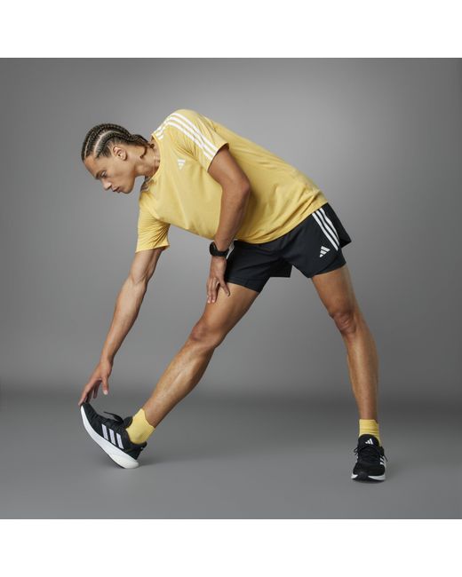 Adidas Black Own The Run 3 Stripes 2 for men