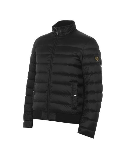 Belstaff Black Circuit Water Resistant Duck Down Short Puffer Jacket for men