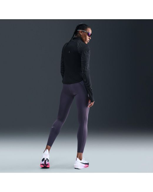 Nike Black T Flash Long Sleeve Running T-Shirt