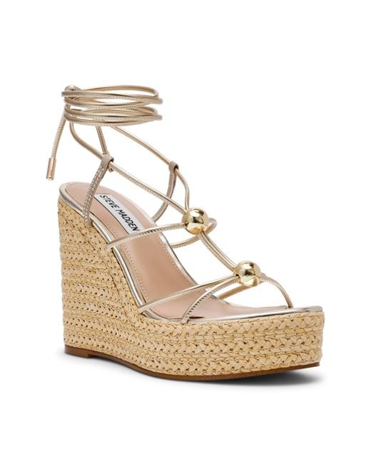 Steve Madden Metallic Wedge Sandals