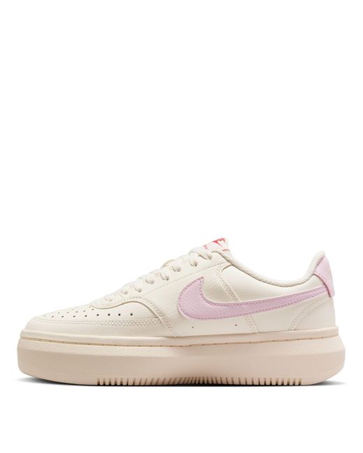 Nike Pink Court Vision Alta Leather Trainers