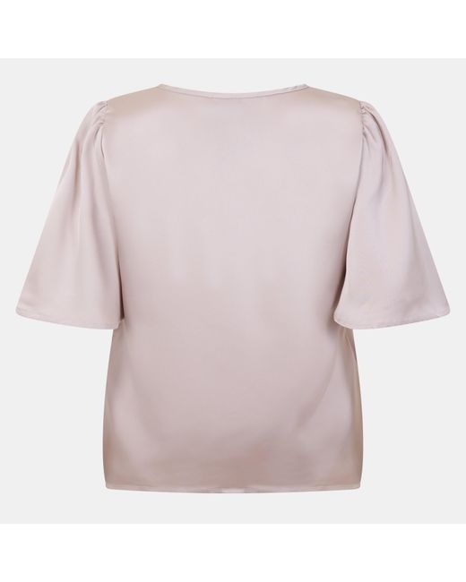 Vero Moda Pink Vm Lovie V-Neck Short-Sleeve Blouse
