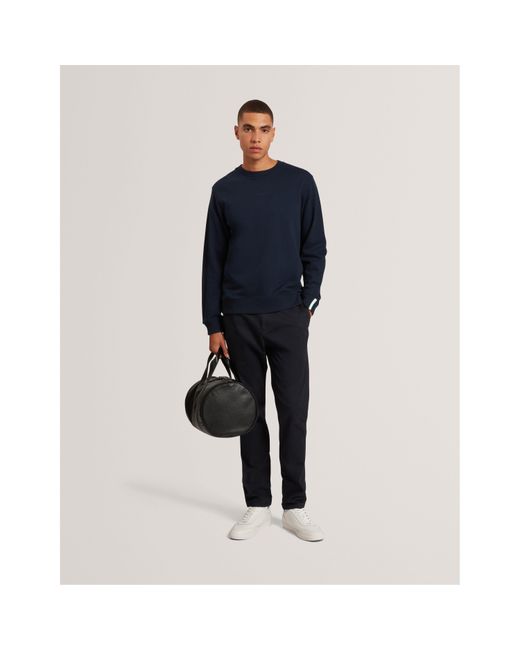 Ted Baker Blue Long-Sleeve Crew Tracksuit Top for men