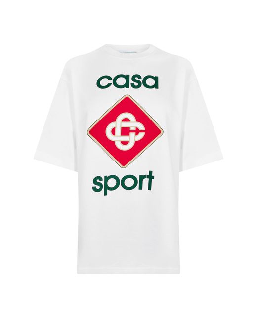 Casablanca White Sport Logo T-shirt