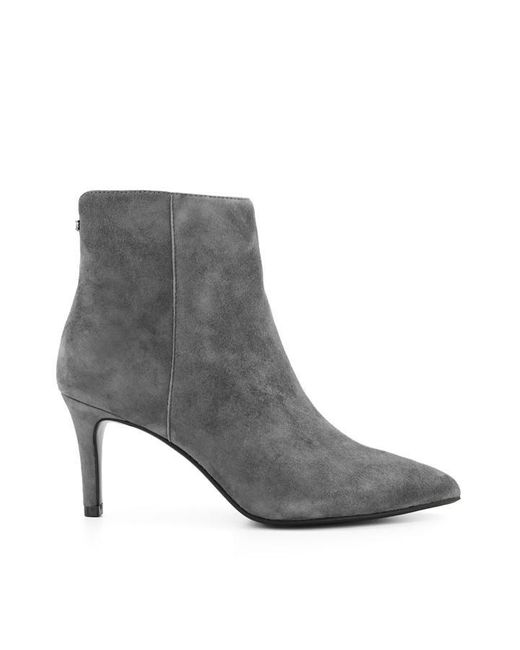 Dune Gray Dune Obsessive Heeled Ankle Boots