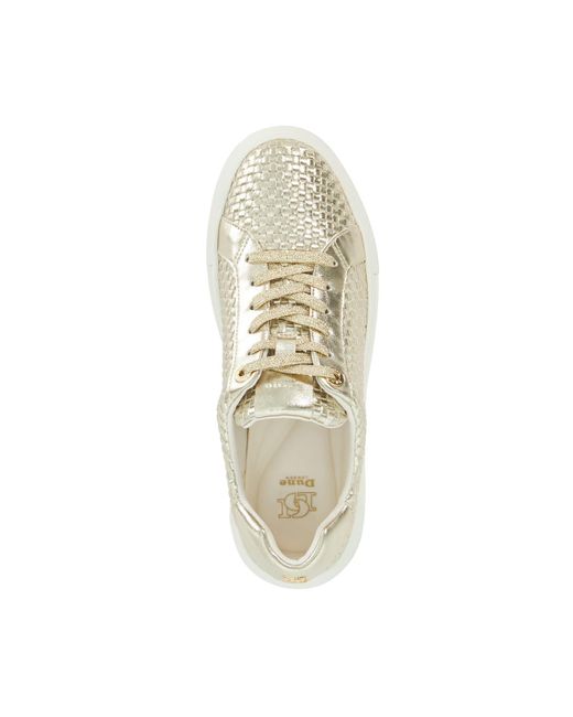 Dune Natural Estrids Lace Up Platform Trainers