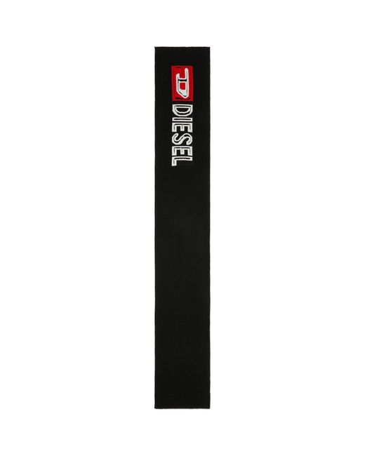 DIESEL Black Adults Midweight Scarf