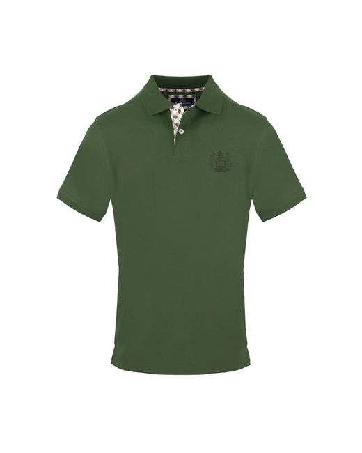 Aquascutum Green Polo Short Sleeve Polo Shirt for men