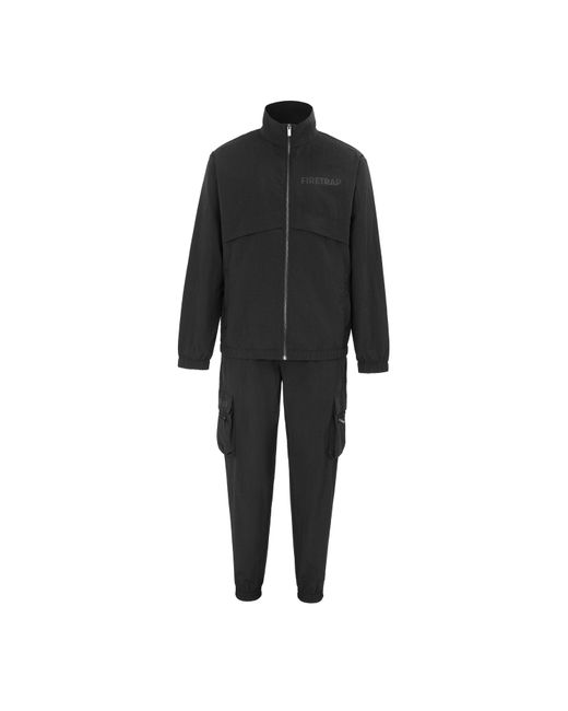 Firetrap Black Zip Tracksuit for men