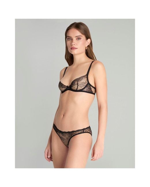 Agent Provocateur Black Isedora Plunge Underwired Bra