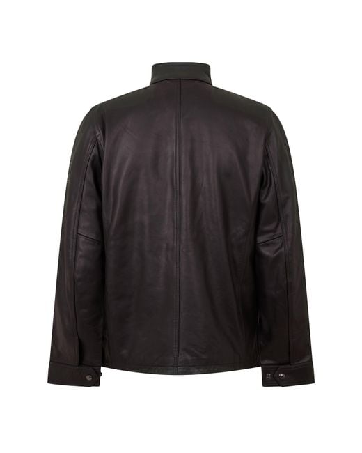 Belstaff Black Grant Leather Jacket for men