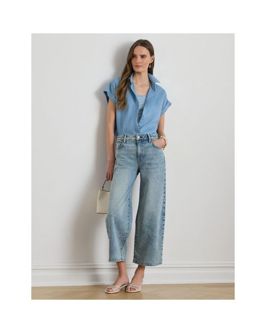 Ralph Lauren Blue Short Sleeve Plain Shirt