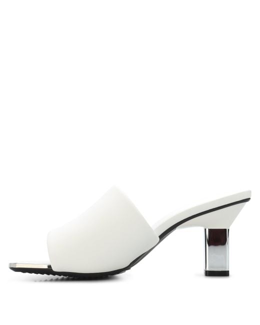 DKNY White Kaye Heeled Mule