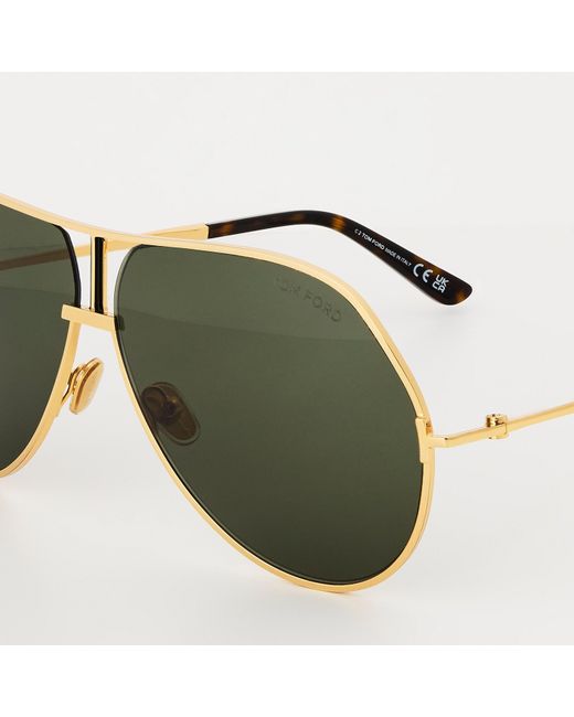 Tom Ford Green Rickie-02 Aviator Sunglasses for men