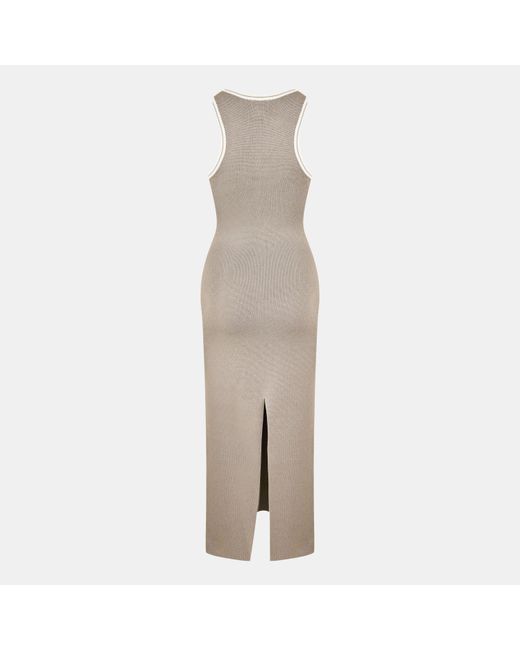 Jack Wills Natural Knitted Maxi Jumper Dress