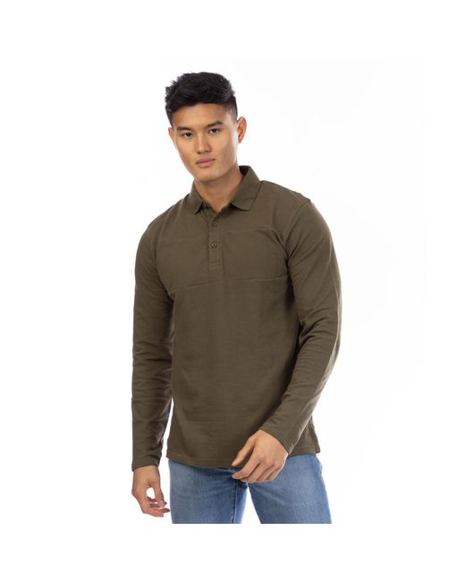 Peter Werth Green Noaks Long Sleeve Polo Shirt for men