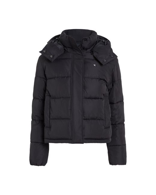 Calvin Klein Blue Essential Water Resistant Rds-Certified Down Short Puffer Jacket