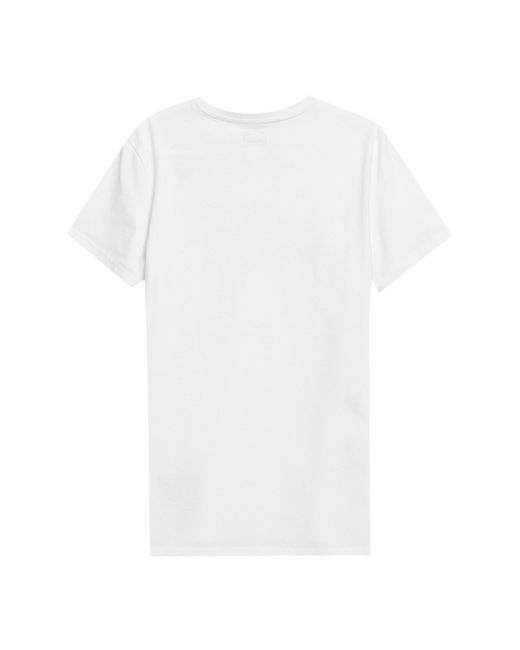 4F White Big Logo T-Shirt for men