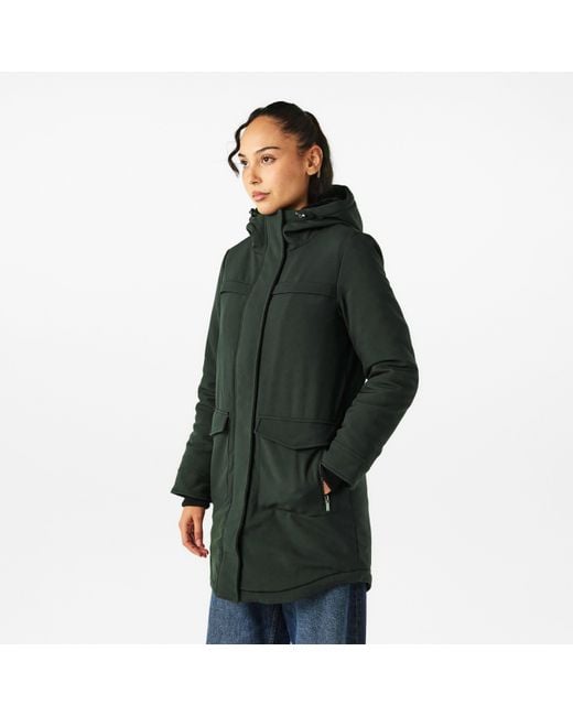 ONLY Green Hooded Long Weather-Resistant Parka