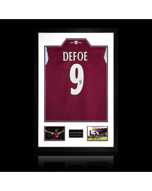 The Fan Cave Black Jermain Defoe Signed West Ham Shirt Premium Frame