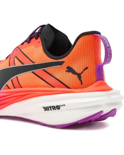 PUMA Red Deviate Nitro Elite Trail Wn Running Shoes