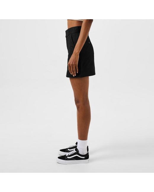 Dickies Black Mid Rise Clasp Mini Skirt