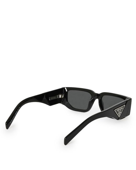 Prada Black Rectangle Sunglasses for men