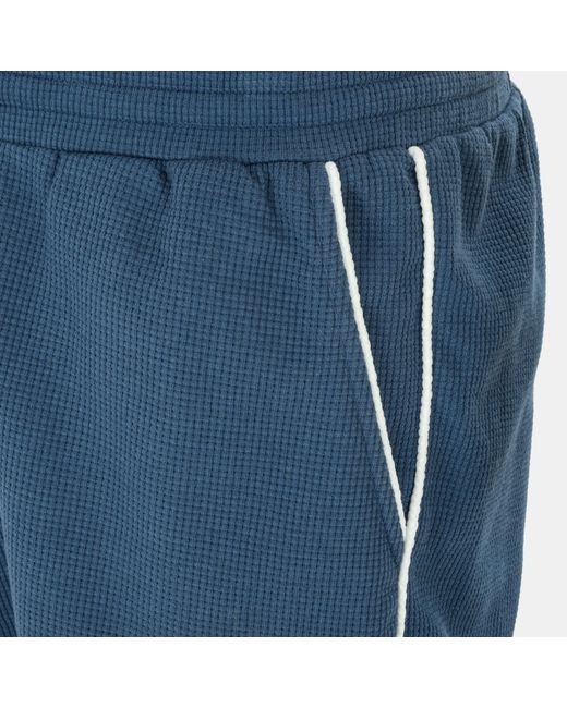 Fabric Blue Waffle Shorts for men