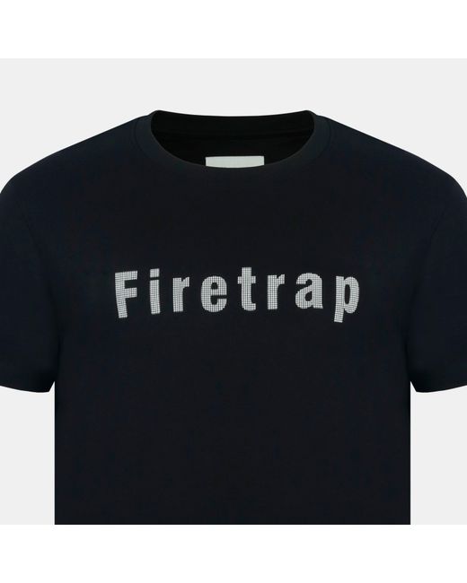 Firetrap Blue Large Logo T-Shirt for men