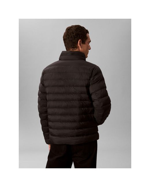 Calvin Klein Black Full Zip Short Puffer Jacket for men
