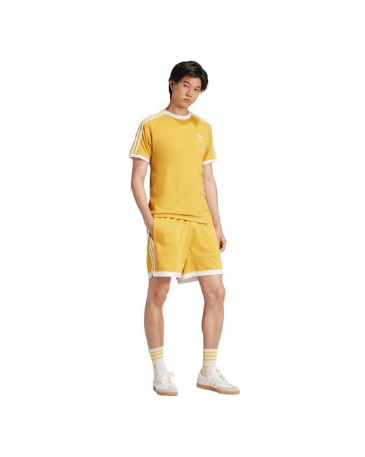 Adidas Originals Yellow Adicolor Classics 3-Stripes T-Shirt for men
