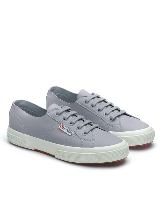 Superga Gray Canvas Low Trainers