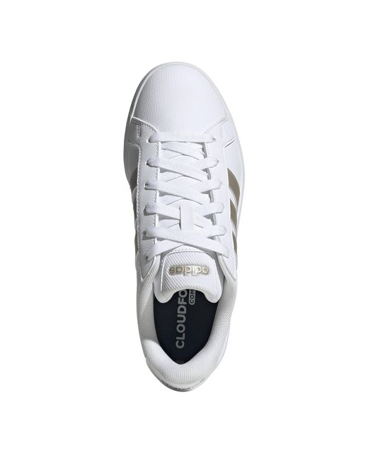 Adidas White Grand Court Base Trainers