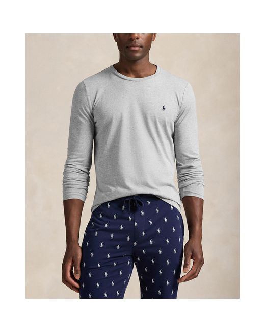 Polo Ralph Lauren Gray Long Sleeve Crew Neck T-Shirt for men