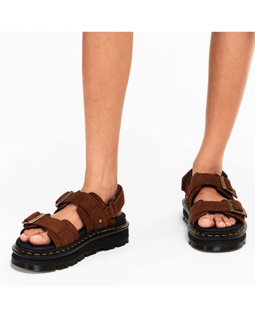 Dr. Martens Brown Zebzag Sandals