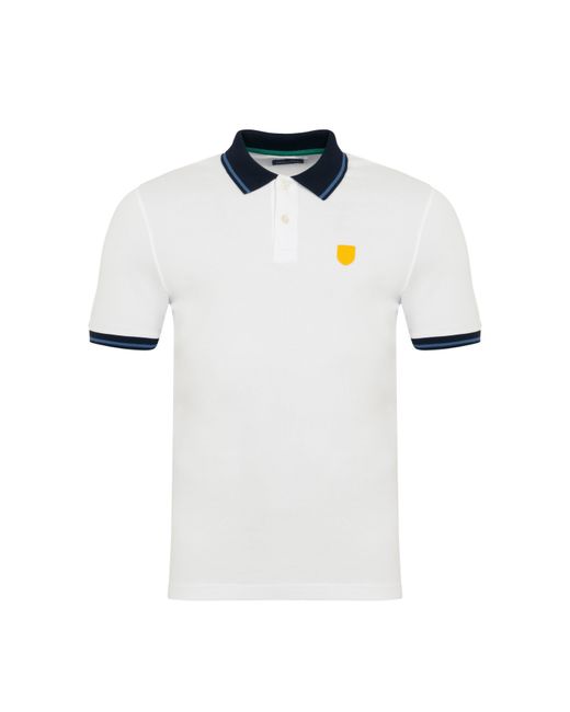 Eden Park White Short-Sleeved Polo Shirt for men