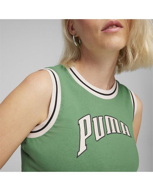 PUMA Green Team For The Fanbase Graphic Cr Crop Top