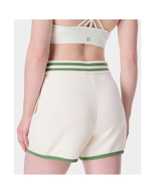 Sweaty Betty White Fleece Jogger Shorts