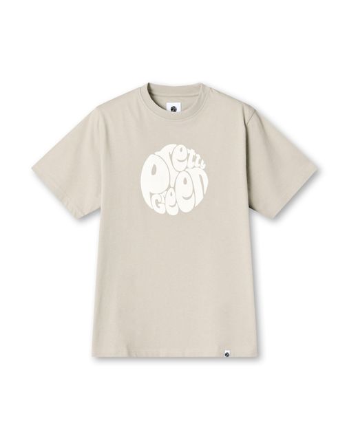 Pretty Green Natural Gillespie Logo Regular Fit T-Shirt for men