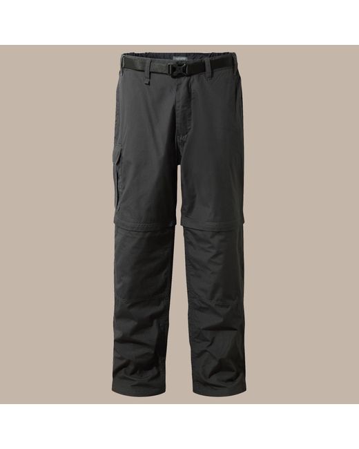 Craghoppers Black Kiwi Convertible Water-Repellent Trousers for men