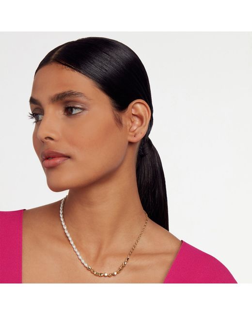 Ted Baker Metallic Ilenie Pearl Bead Necklace