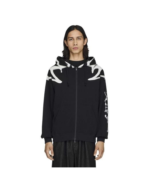 Y-3 Black Gfx Zip Hoody Sn64 for men