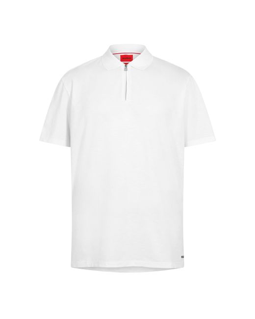 HUGO White Short Sleeve Polo Shirt for men