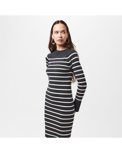 French Connection Black Milena Knitted Jumper Dress