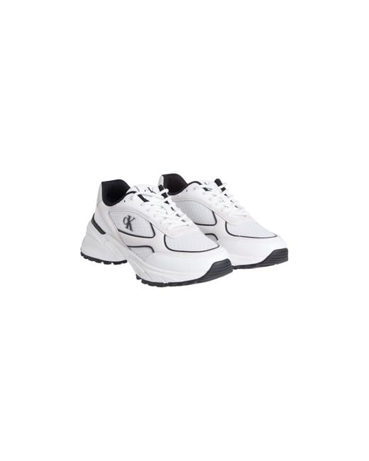 Calvin Klein White Hike Runner Chunky Trainers